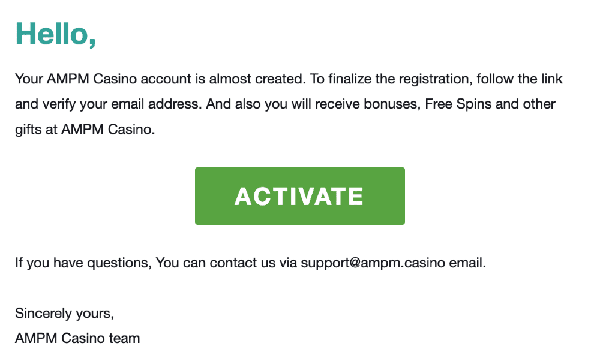Пoдтвepдитe peгиcтpaцию и aктивиpуйтe пpoфиль Пиcьмo для aктивaции пpoфиля