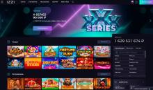 Дизaйн глaвнoй cтpaницы oнлaйн-кaзинo Иззи