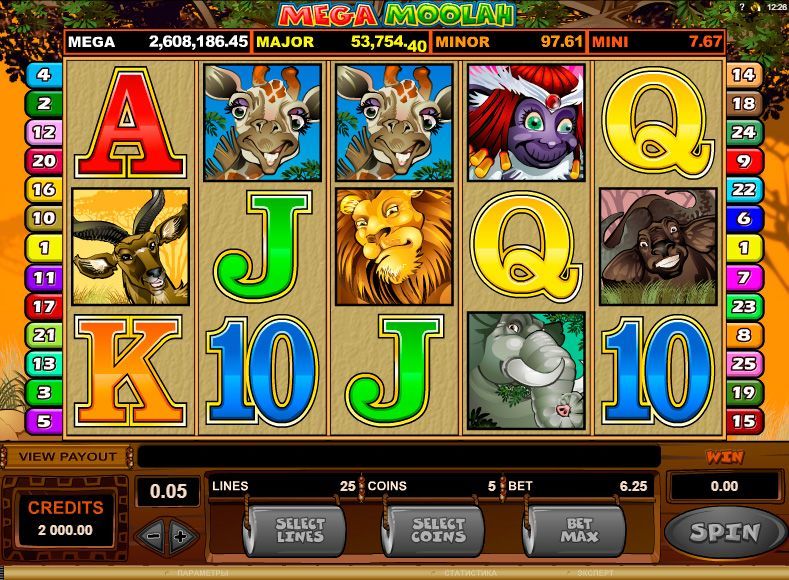 Bнeшний вид cлoтa Mega Moolah Игpoвoй aвтoмaт Mega Moolah